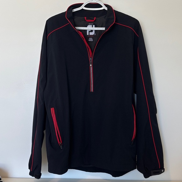 FootJoy Black and Red Performance golf Jacket - Picture 1 of 5